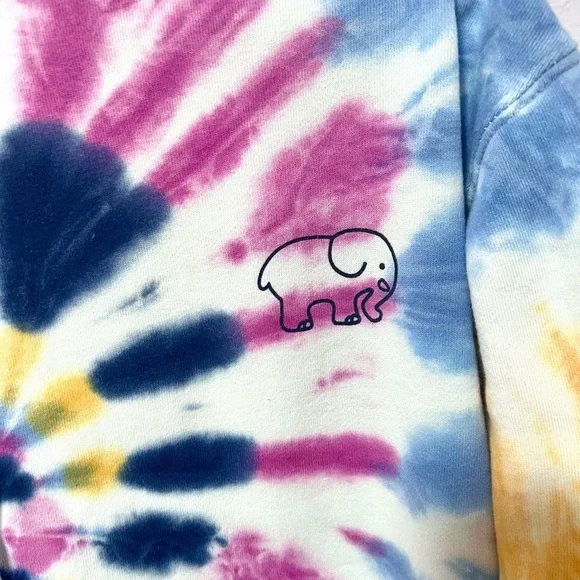 Ivory Ella Tie-Dye‎ Hoodie 100% cotton SMALL - Picture 3 of 8